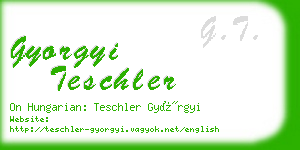 gyorgyi teschler business card